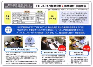中小企業共通EDI導入事例パンフレット　FTI JAPAN
